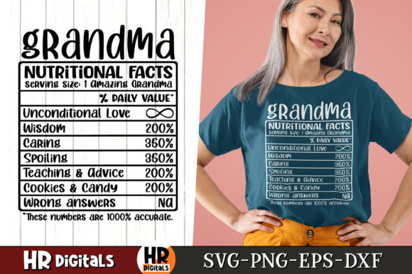 Funny Grandma Nutritional Facts SVG Review