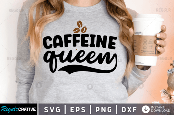 Reviewing the FREE Caffeine Queen Svg Design