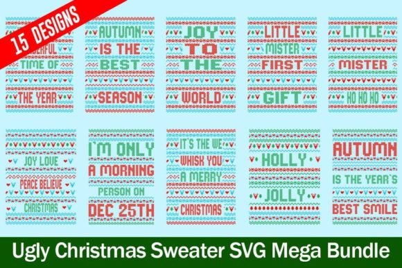 Ugly Sweater Pattern Svgs Bundle Review